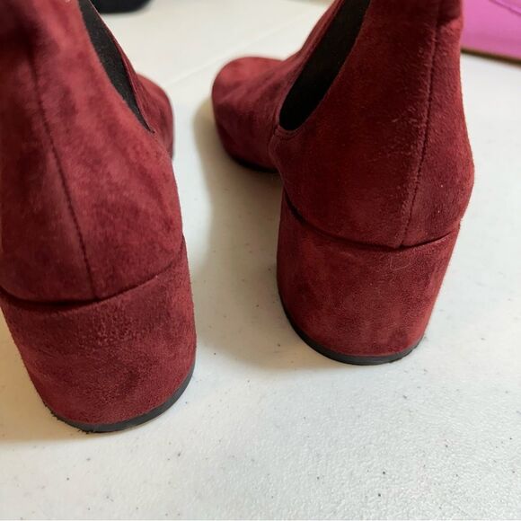 Coach Shoes‎ Coach Tia Suede Ankle Bootie Wine Red Size 7 - Picture 7 of 12